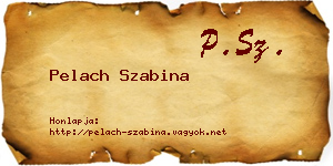 Pelach Szabina névjegykártya